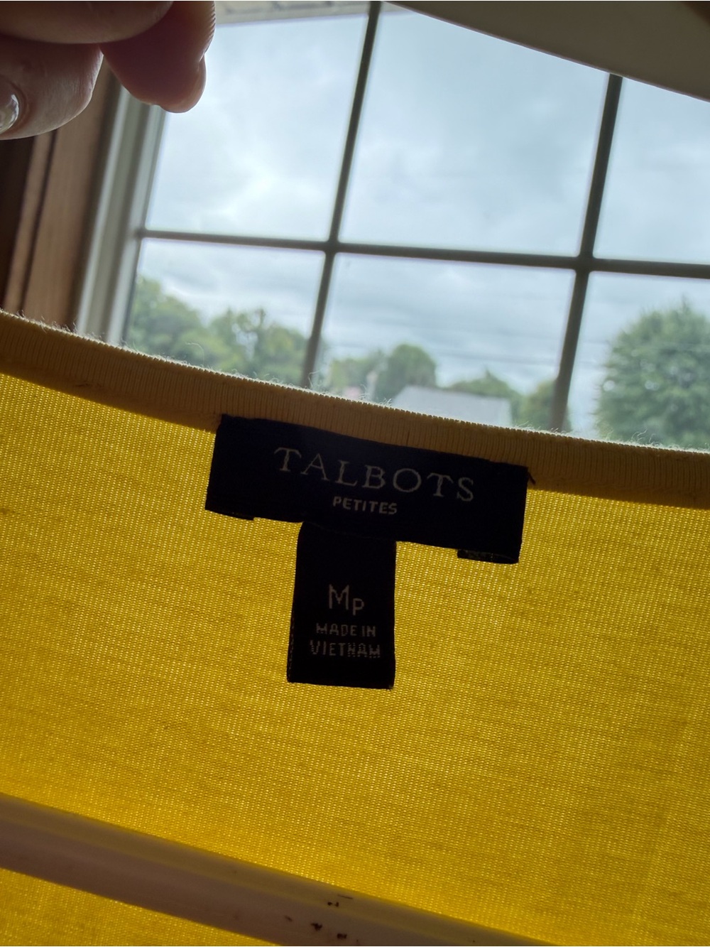Talbots Yellow Ruffle Neck Sleeveless Top - Picture 4 of 4